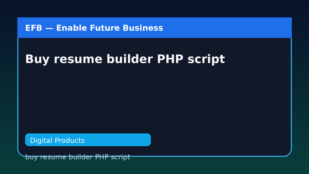 Buy resume builder PHP script — buy resume builder PHP script