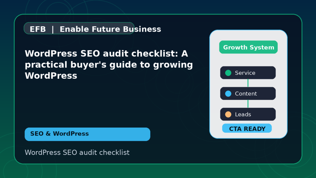 WordPress SEO audit checklist: A practical buyer's guide to growing WordPress — WordPress SEO audit checklist